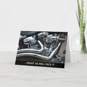 Addicé à Chrome V-twin Motorcycle carte d'annivers