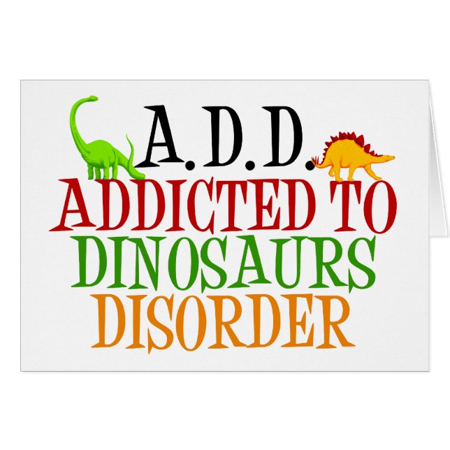 Addicité à la carte de trouble Dinosaures (Devant horizontal)