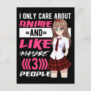 Addicted Anime Girl Otaku Cute Manga Postcard