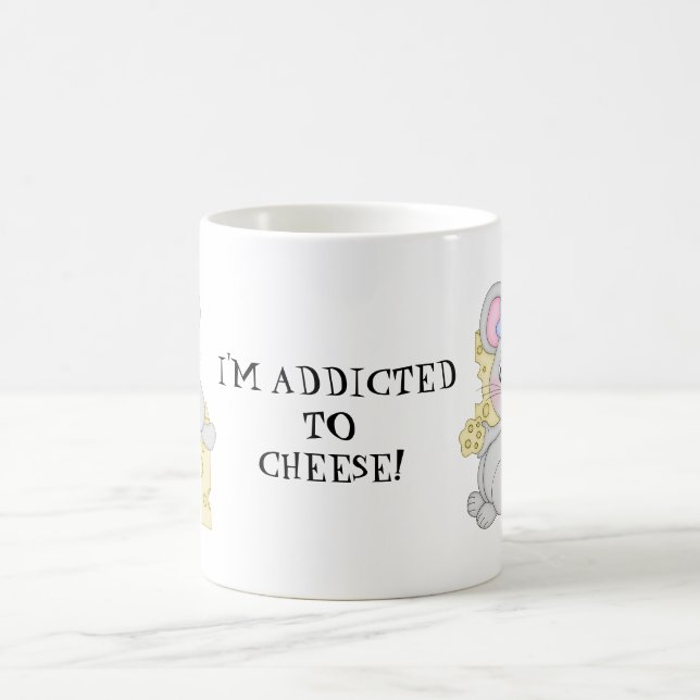 Addicted to cheese coffee mug (Center)