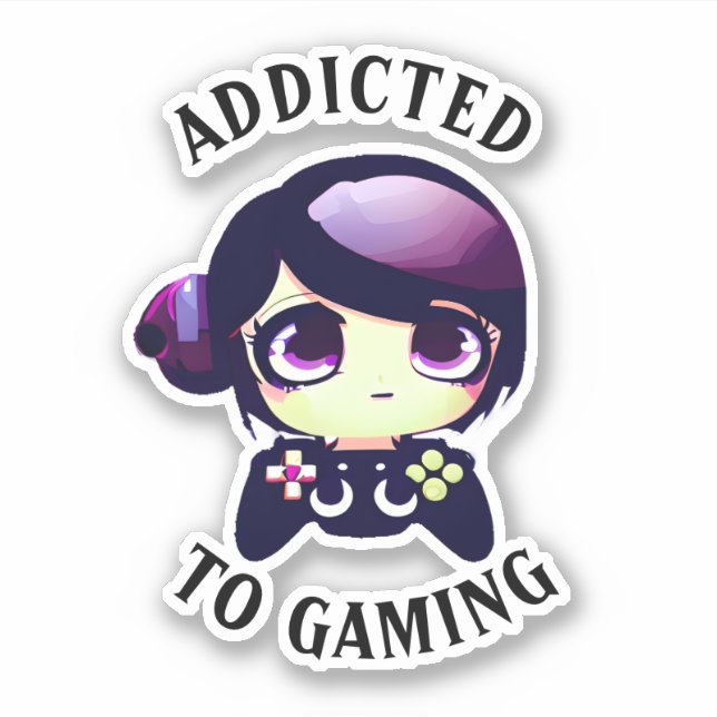 Addicted to Gaming | Cute Kawaii Girl Gamer (Front)