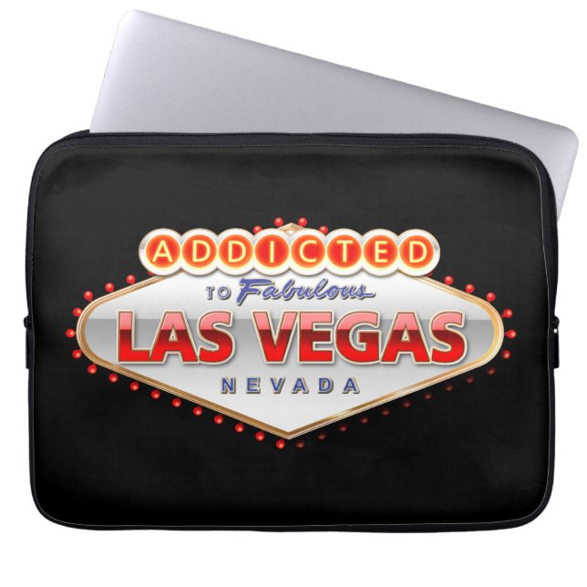 Addicted to Las Vegas, Nevada Funny Sign Laptop Sleeve (Front)