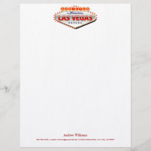 Addicted to Las Vegas, Nevada Funny Sign Letterhead