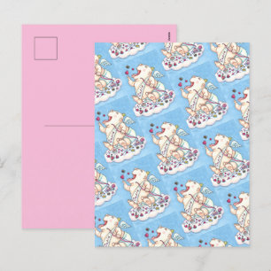 ADDICTED TO LOVE FUNNY BABY CUPID, CHOCOLATE CANDY HOLIDAY POSTCARD