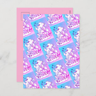 ADDICTED TO LOVE FUNNY BABY CUPID, CHOCOLATE CANDY HOLIDAY POSTCARD