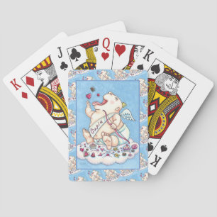 ADDICTED TO LOVE FUNNY BABY CUPID, CHOCOLATE CANDY PLAYING CARDS