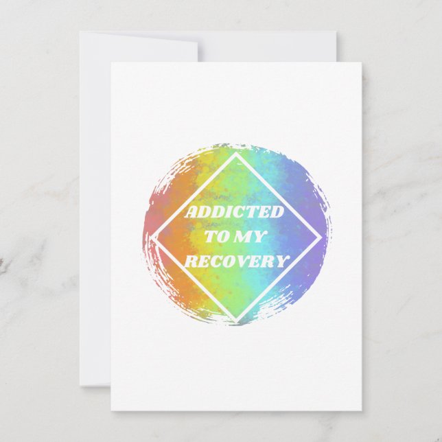 Addicted To My Recovery - NA  Holiday Card (Front)