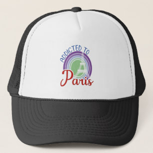 Addicted to Paris, Eiffel Tower France Trucker Hat