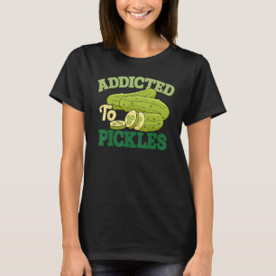 Addicted To Pickles Cucumber Pickle Vegetarian Pi T-Shirt