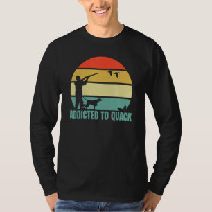 Addicted To Quack Retro Vintage Sunset Mens Duck H T-Shirt