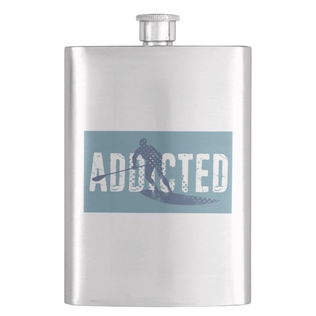 Addicted To Stand Up Paddling Hip Flask (Front)