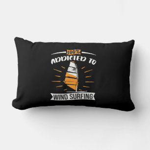 Addicted To Wind Surfing Lumbar Pillow