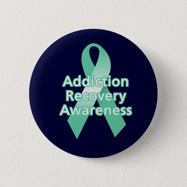 Addiction Recovery Awareness 2 Inch Round Button (Front)