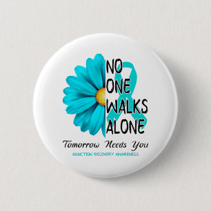 Addiction Recovery Awareness Month Ribbon Gifts 2 Inch Round Button