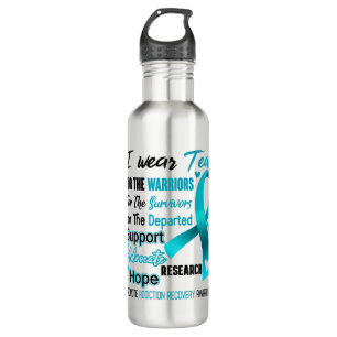 Addiction Recovery Awareness Month Ribbon Gifts 710 Ml Water Bottle