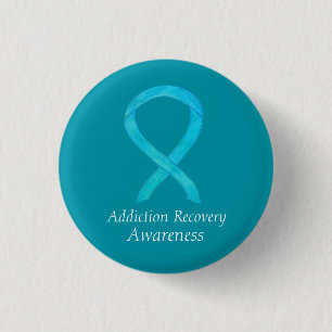 Addiction Recovery Awareness Ribbon Custom Pin