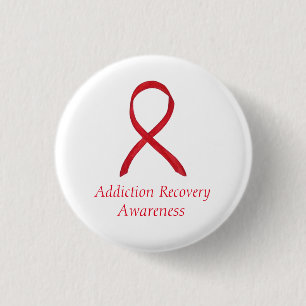 Addiction Recovery Awareness Ribbon Custom Pin
