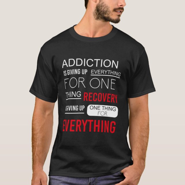 Addiction Recovery Celebrate Recovery Aa Inspirati T-Shirt (Front)