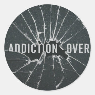 Addictionover Classic Round Sticker
