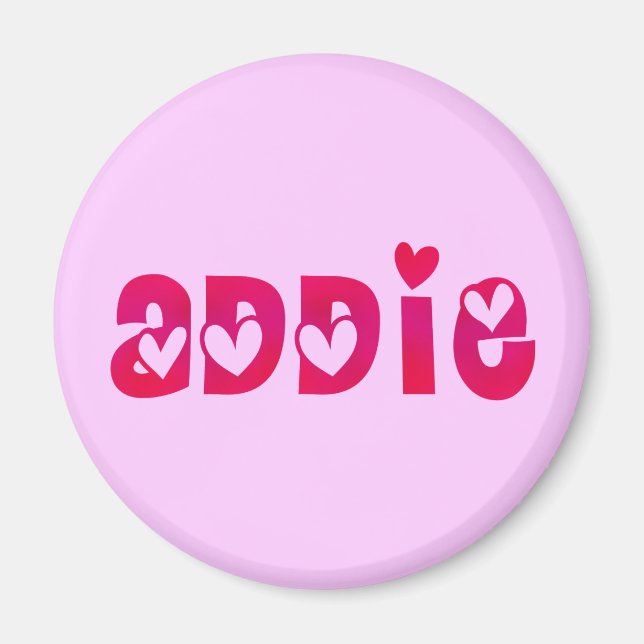 Addie in Hearts Magnet (Front)