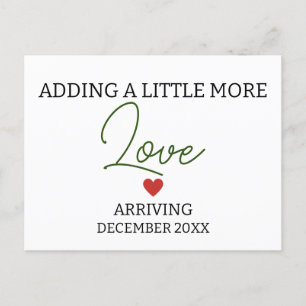 Adding a little more love gender neutral pregnancy postcard