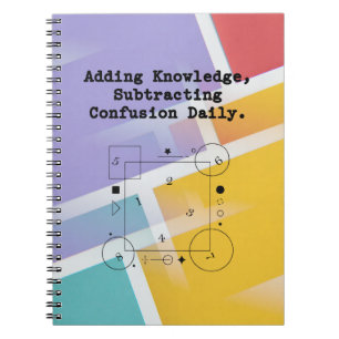 Adding Knowledge Math Subtracting Confusion Notebook