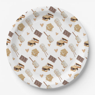 Adding S’More Love to Our Family Baby shower Paper Plate