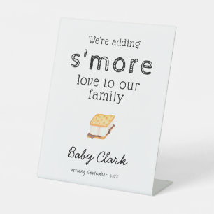 Adding S'more Love Baby Shower  Pedestal Sign