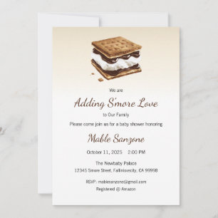 Adding S'more Love Invitation, Baby Shower Invitation