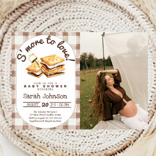 Adding S'more To Love baby shower Photo Invitation