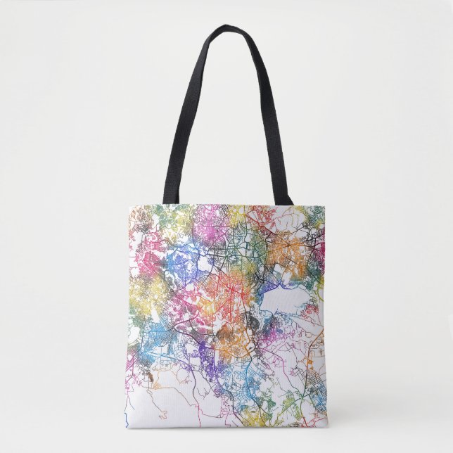 Addis Ababa Ethiopia City Map Tote Bag (Front)