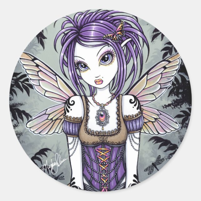 "Addison" Misty Dragonfly Fairy Stickers (Front)