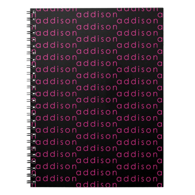 Addison name, for Addison Notebook (Front)