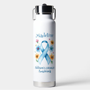 Addison's Disease Awareness   Blue Ribbon Water Bottle