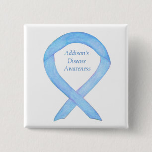 Addison's Disease Awareness Custom Ribbon Art Pin