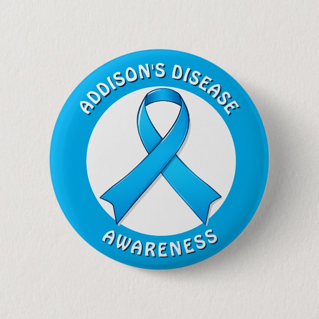 Addison's Disease Awareness Ribbon 2 Inch Round Button (Front)