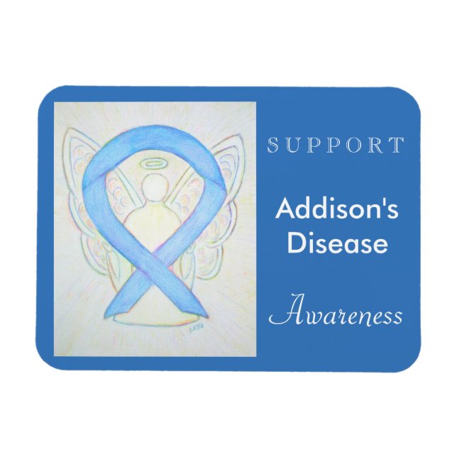 Addison's Disease Awareness Ribbon Angel Magnet (Horizontal)