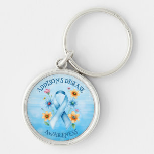 Addison's Disease Awareness Ribbon Keychain