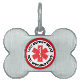 Addison's Disease Medical Alert Pet Tag