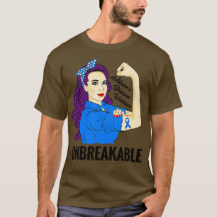 Addisons Disease Warrior Unbreakable Awareness T-Shirt