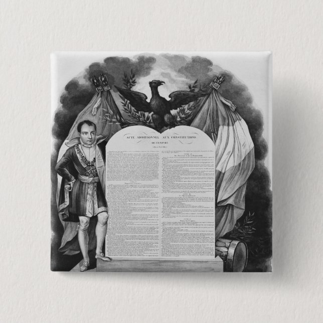 Additional act of 22nd April 1815 2 Inch Square Button (Front)