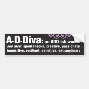 ADDiva Bumper Sticker - black