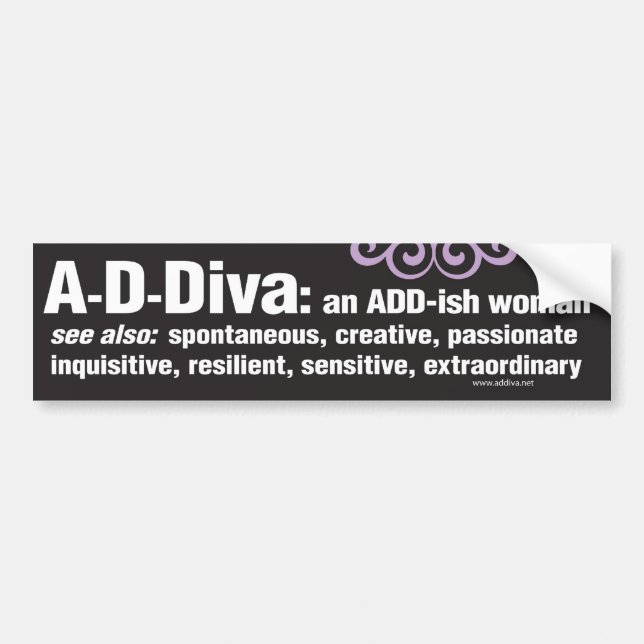 ADDiva Bumper Sticker - black (Front)