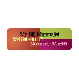 Address Label Brown, Lime Green, Purple, Black