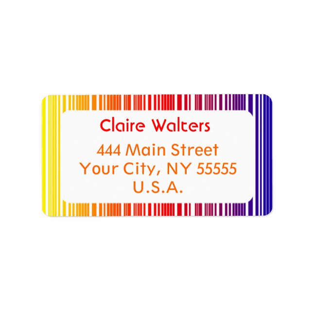 Address Label "Colour Grade" (Front)