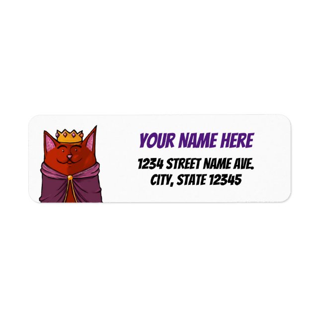 Address Label, Customize the name and image (Front)
