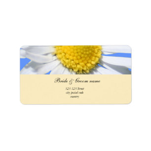 address label, daisy fflower label
