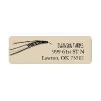 Address Label Farm Wheat