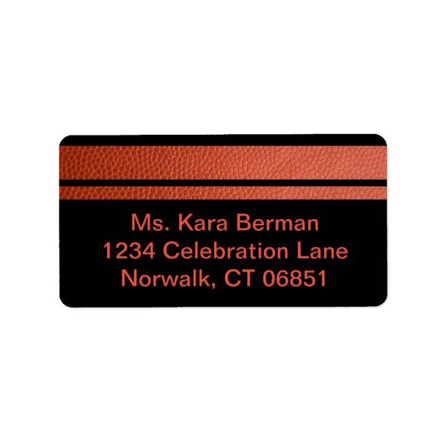 Address Label for Hoops Collection III (Front)