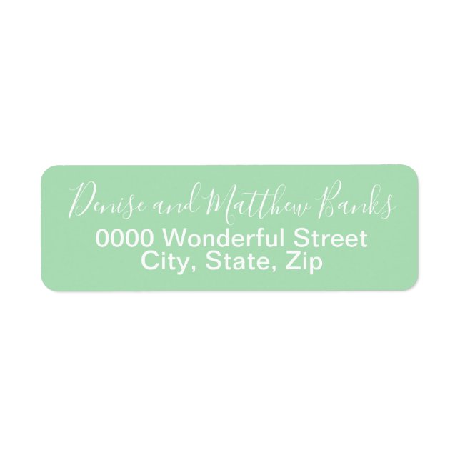 Address Label in Green Ash (Front)